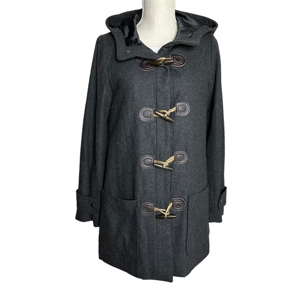 Quicksilver QSW‎ Womens Gray Wool Blend Pea Coat Estilo Size Small - Picture 1 of 13